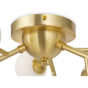 Plafon Dallas Maytoni | 12 kulek, biały/złoty | Lampa glamour