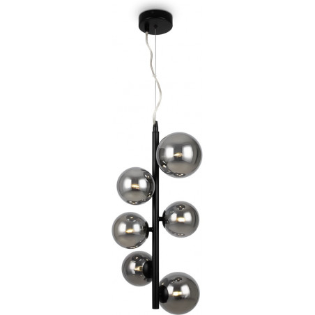 Lampa wisząca Dallas Maytoni - 6 szklanych kul, szkło dymione
