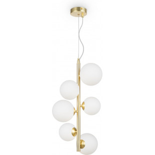 Lampa wisząca Dallas Maytoni | 6 kulek, biało-złota | Sklep z lampami