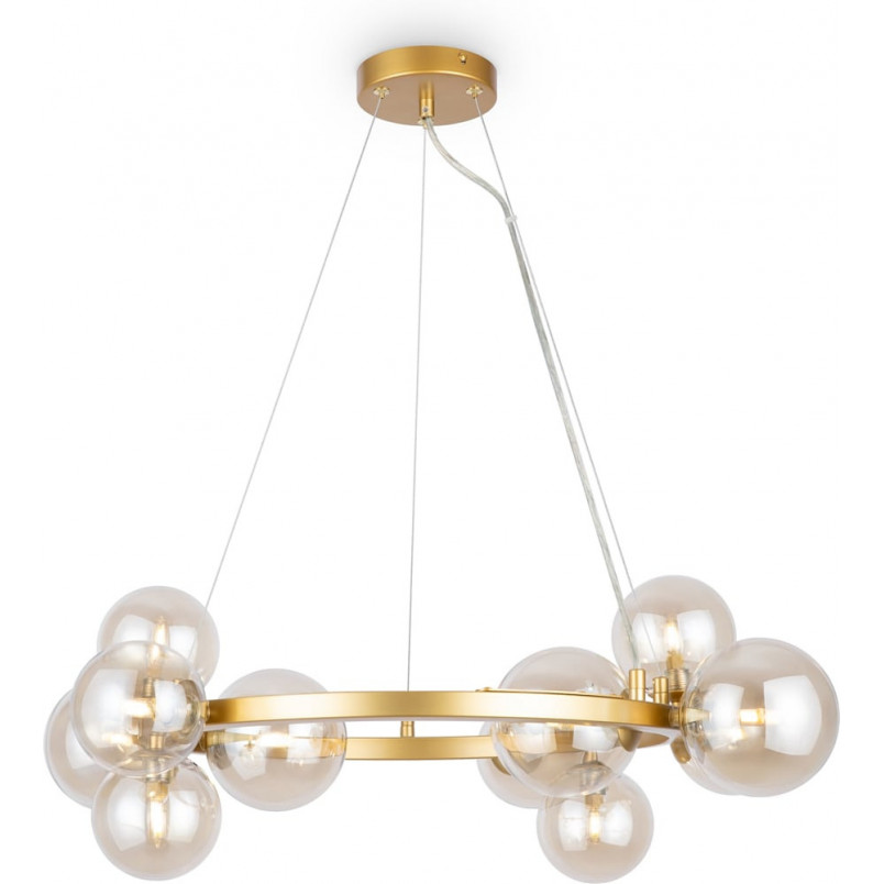 Lampa wisząca Maytoni Dallas - 11 kul bursztynowych | Sklep z lampami