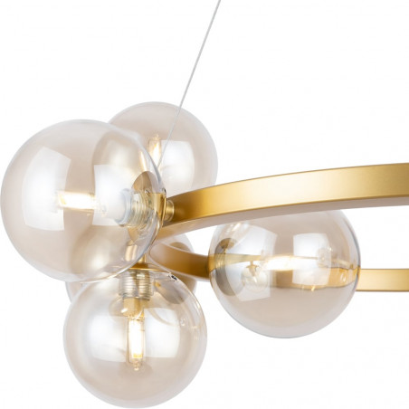 Lampa wisząca Maytoni Dallas - 11 kul bursztynowych | Sklep z lampami