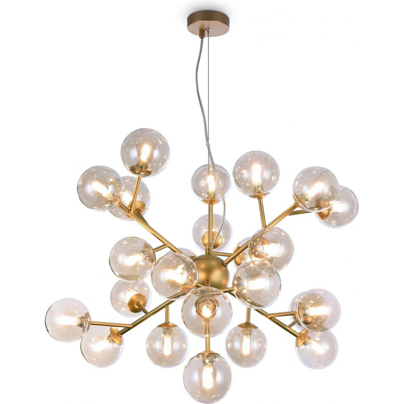 Lampa wisząca Dallas XXIV - Maytoni | Bursztynowa, szklane kule