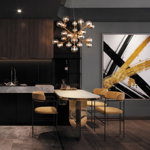 Lampa wisząca Dallas XXIV - Maytoni | Bursztynowa, szklane kule