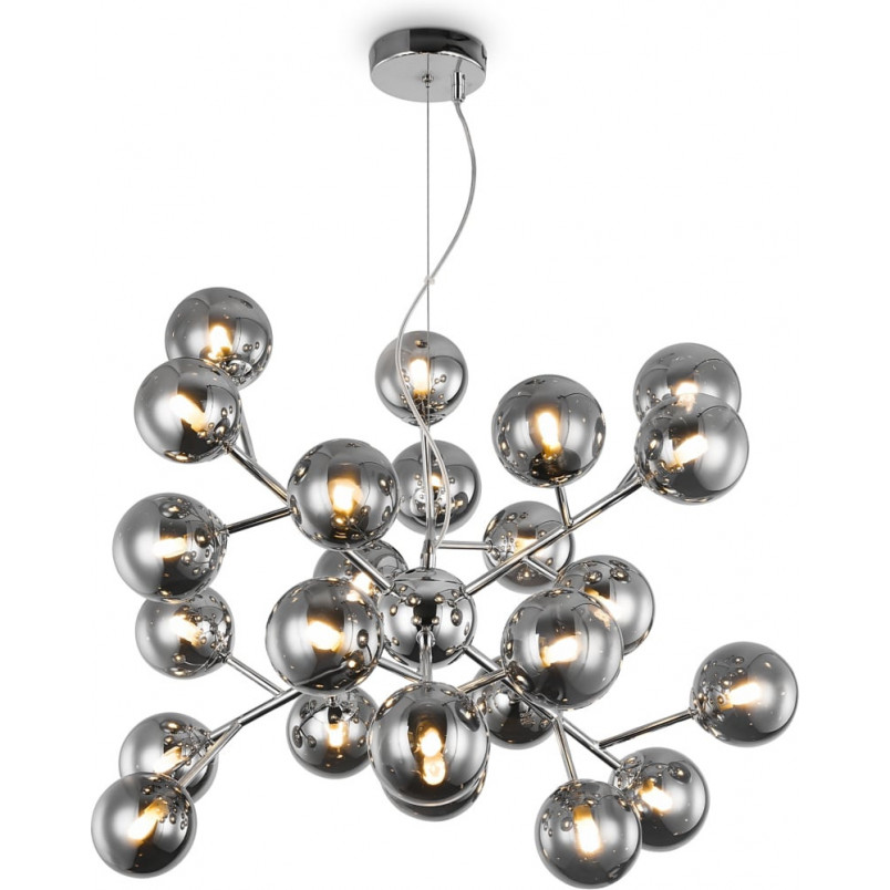 Lampa wisząca Dallas XXIV - Maytoni: Dymione szkło, chrom | Kup teraz!