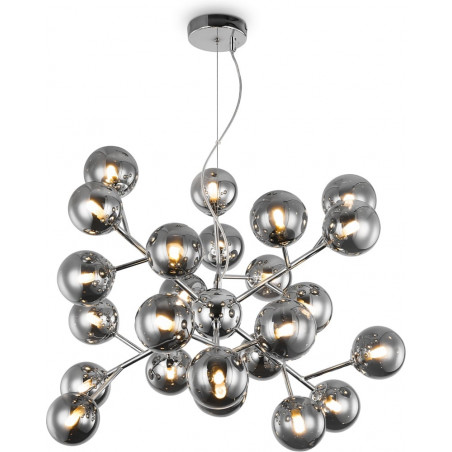 Lampa wisząca Dallas XXIV - Maytoni: Dymione szkło, chrom | Kup teraz!