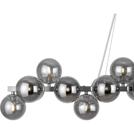 Lampa wisząca Dallas Maytoni: Szklane kule dymione, 123,5cm