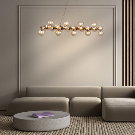 Lampa wisząca Dallas Maytoni - bursztynowe kule | Sklep z lampami