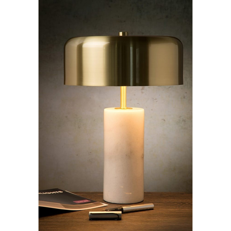 Lampa stołowa Mirasol | Glamour, marmur, mosiądz | Lucide