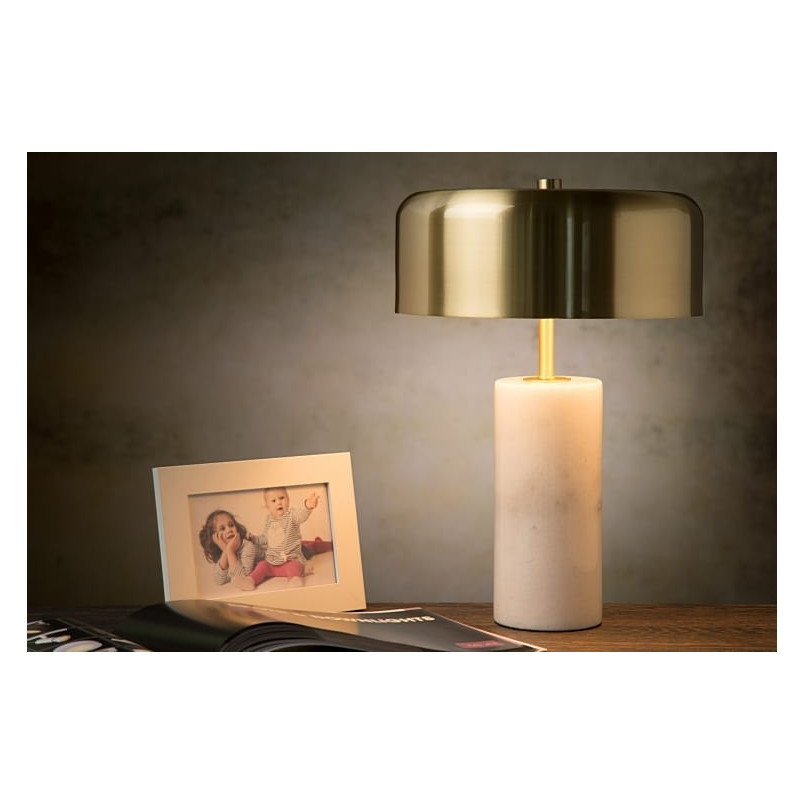 Lampa stołowa Mirasol | Glamour, marmur, mosiądz | Lucide