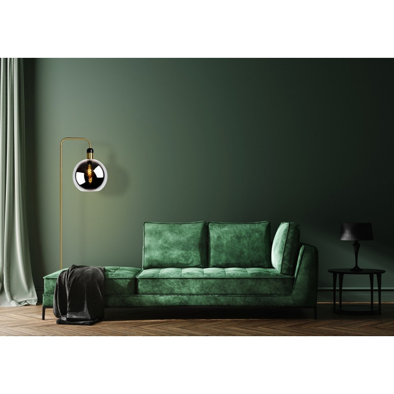 Lampa podłogowa Julius - Lucide | Szkło dymione, marmur