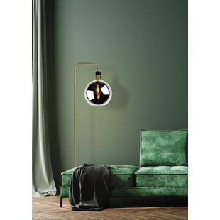 Lampa podłogowa Julius - Lucide | Szkło dymione, marmur