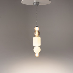 Lampa wisząca Maytoni Collar LED - Glamour, szkło, chrom