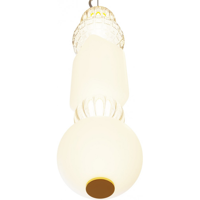 Lampa wisząca Maytoni Collar LED - Glamour, szkło, chrom