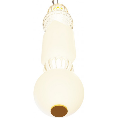 Lampa wisząca Maytoni Collar LED - Glamour, szkło, chrom