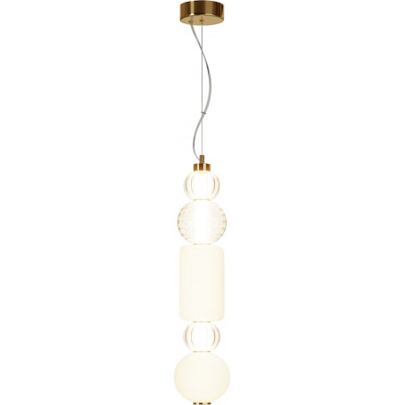 Lampa wisząca Maytoni Collar LED - Glamour, szkło, chrom