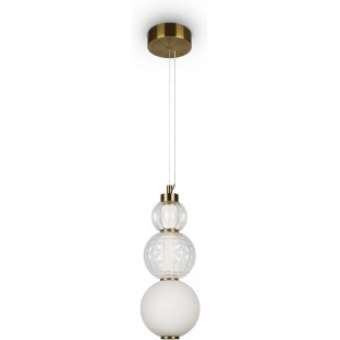 Lampa wisząca Maytoni Collar II - Szklane kule, złoto i biały