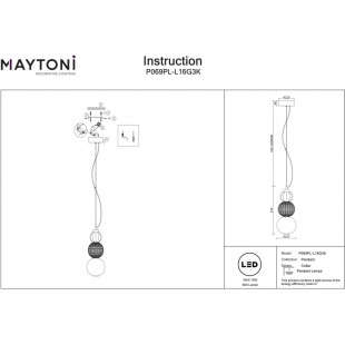 Lampa wisząca Maytoni Collar II - Szklane kule, złoto i biały