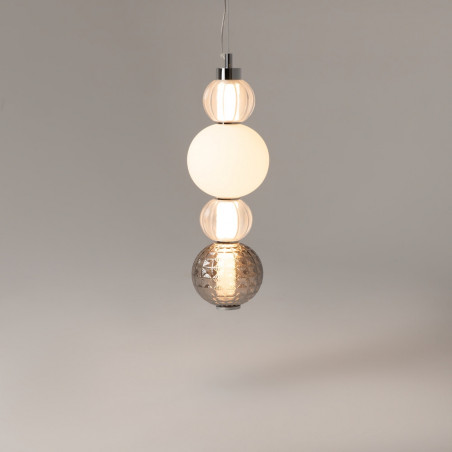 Lampa wisząca Maytoni Collar II - Szkło, Chrom, LED | Oświetlenie