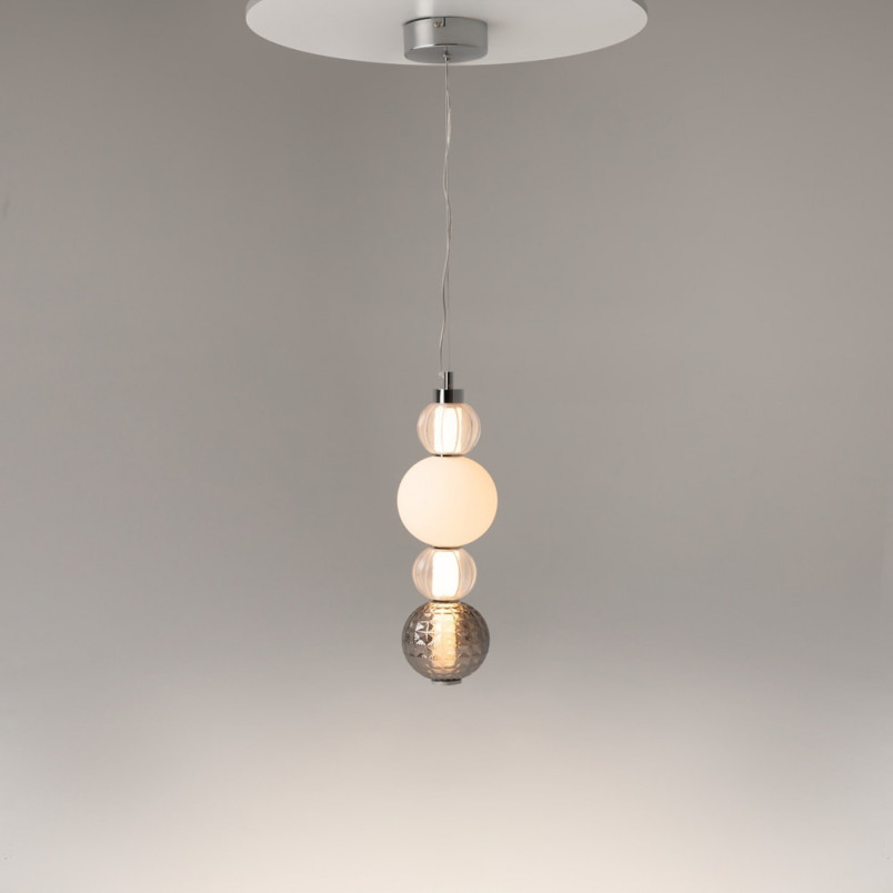 Lampa wisząca Maytoni Collar II - Szkło, Chrom, LED | Oświetlenie