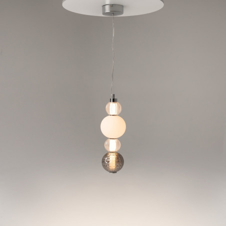 Lampa wisząca Maytoni Collar II - Szkło, Chrom, LED | Oświetlenie