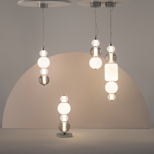 Lampa wisząca Maytoni Collar II - Szkło, Chrom, LED | Oświetlenie