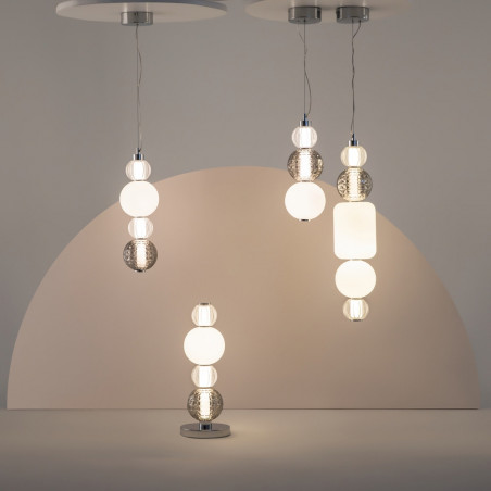 Lampa wisząca Maytoni Collar II - Szkło, Chrom, LED | Oświetlenie