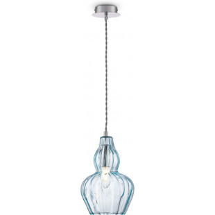 Lampa wisząca niebieska Eustoma Maytoni - Szkło, Retro