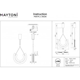 Lampa wisząca Maya Maytoni - Elegancja w stylu Art Deco