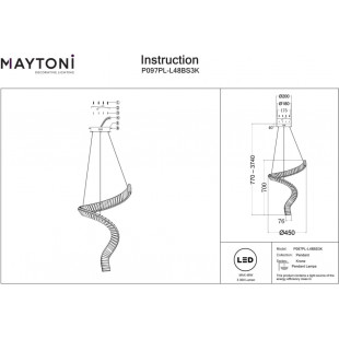 Lampa wisząca kryształowa Krone LED | Maytoni - Elegancja i Blask