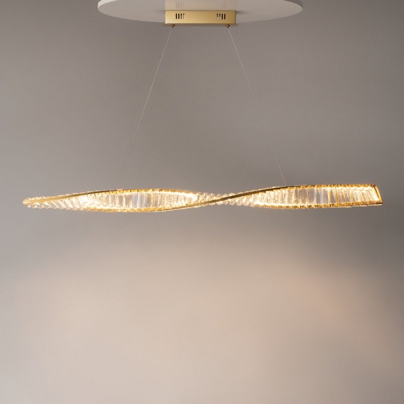Lampa wisząca kryształowa Krone Maytoni | 120cm, Mosiądz