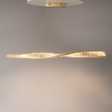 Lampa wisząca kryształowa Krone Maytoni | 120cm, Mosiądz