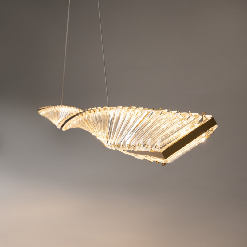 Lampa wisząca kryształowa Krone Maytoni | 120cm, Mosiądz