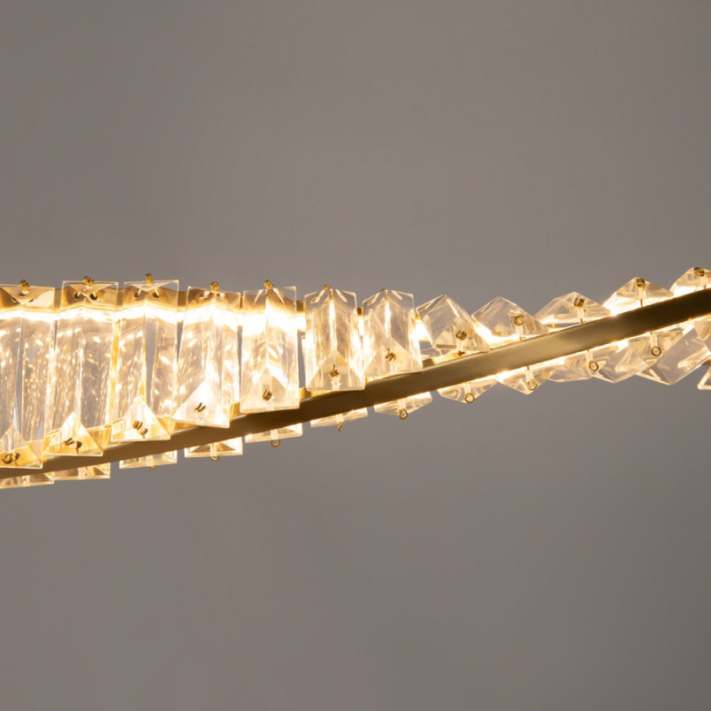 Lampa wisząca kryształowa Krone Maytoni | 120cm, Mosiądz