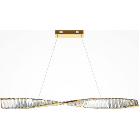 Lampa wisząca kryształowa Krone Maytoni | 100cm, mosiądz