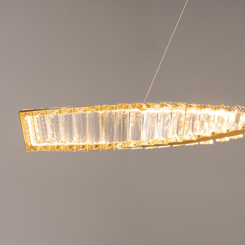 Lampa wisząca kryształowa Krone Maytoni | 100cm, mosiądz
