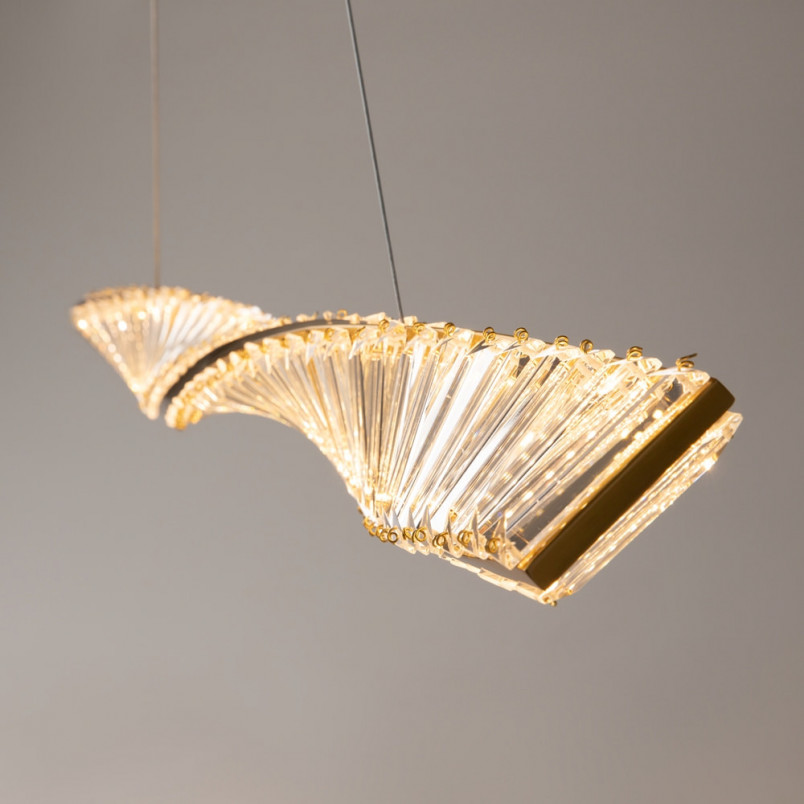 Lampa wisząca kryształowa Krone Maytoni | 100cm, mosiądz