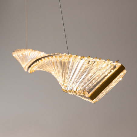 Lampa wisząca kryształowa Krone Maytoni | 100cm, mosiądz