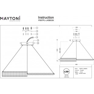 Lampa wisząca Krone LED - Kryształowa elegancja Maytoni