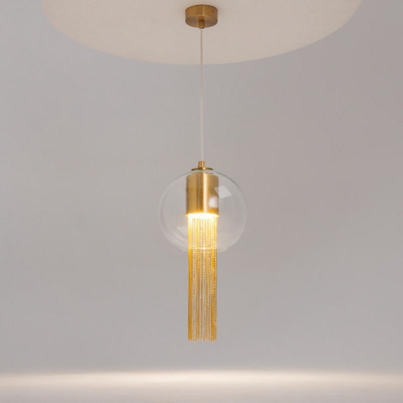 Lampa wisząca Flusso Maytoni | Szkło, Mosiądz, 20cm