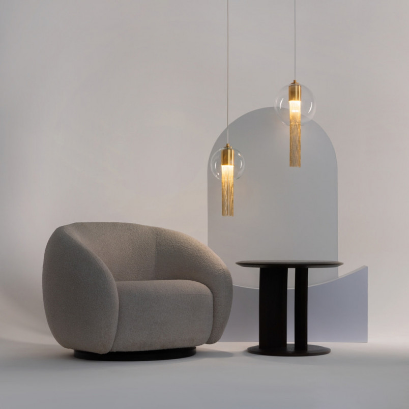 Lampa wisząca Flusso Maytoni | Szkło, Mosiądz, 20cm