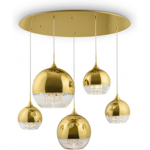 Lampa wisząca Maytoni Fermi V: Złote kule z kryształkami | Ekskluzywny design