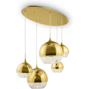 Lampa wisząca Maytoni Fermi V: Złote kule z kryształkami | Ekskluzywny design