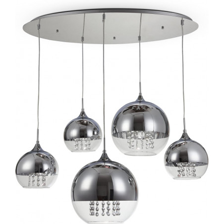 Lampa wisząca Maytoni Fermi V - szklane kule, glamour | Kup teraz!