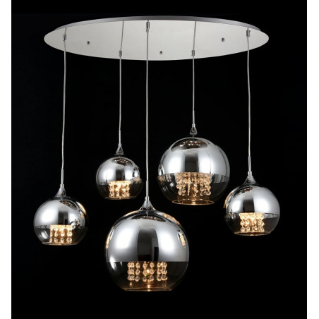 Lampa wisząca Maytoni Fermi V - szklane kule, glamour | Kup teraz!