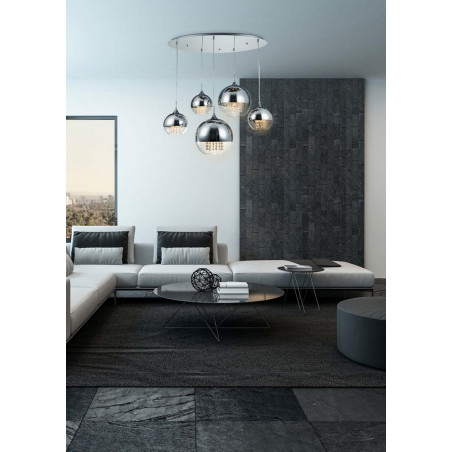 Lampa wisząca Maytoni Fermi V - szklane kule, glamour | Kup teraz!