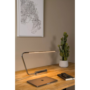 Lampa Biurkowa Madison LED | Chrom, Ściemniacz | Lucide