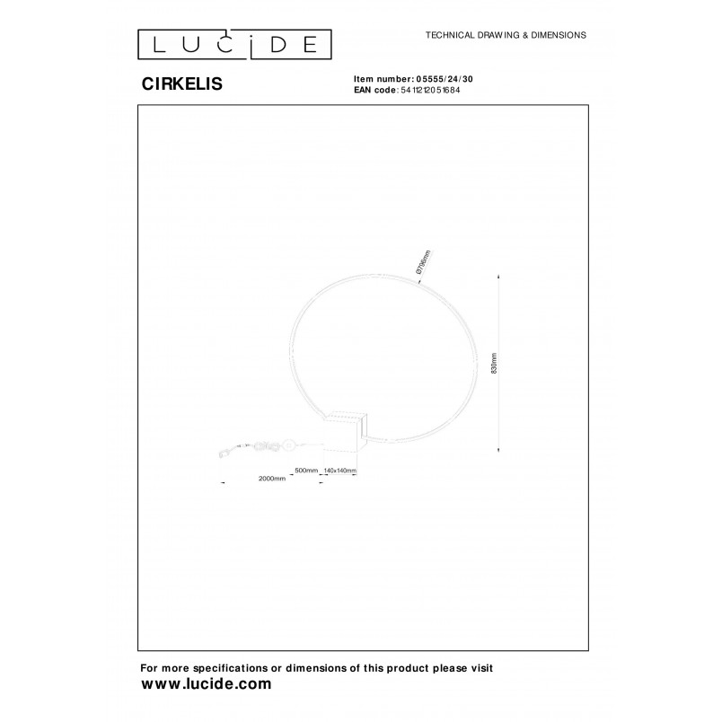Lampa stołowa Cirkelis LED Lucide | Nowoczesny Design