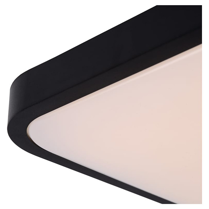 Plafon LED czarny kwadrat Lucide Polaris 54cm - Odkryj elegancję!