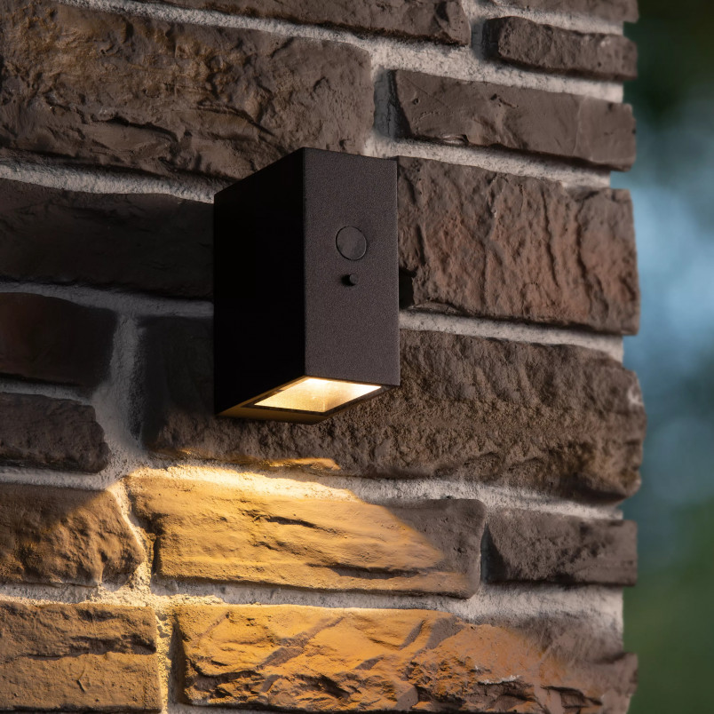 Kinkiet solarny czarny Bolton LED - Lucide | Oświetlenie Ogrodowe