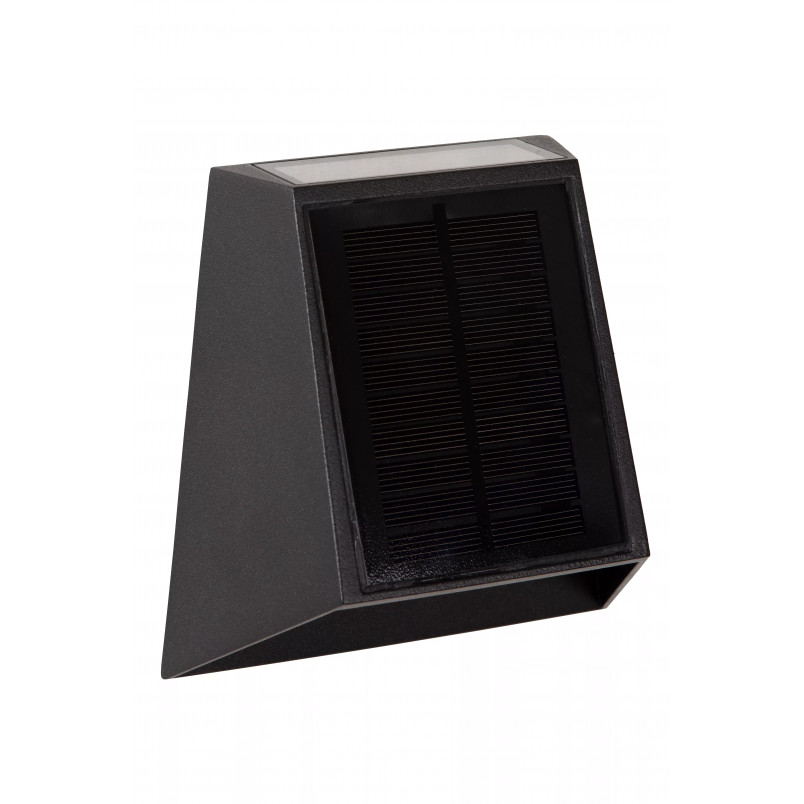 Kinkiet solarny Luton LED - czarny, Lucide | Ogród w stylu